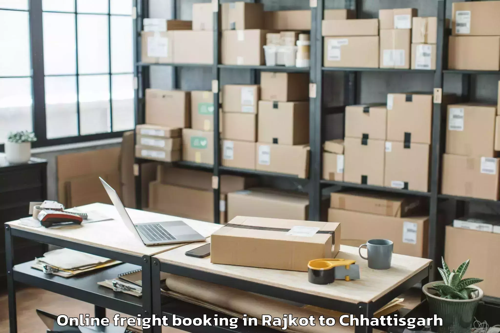 Book Rajkot to Kanker Nabinagar Online Freight Booking Online